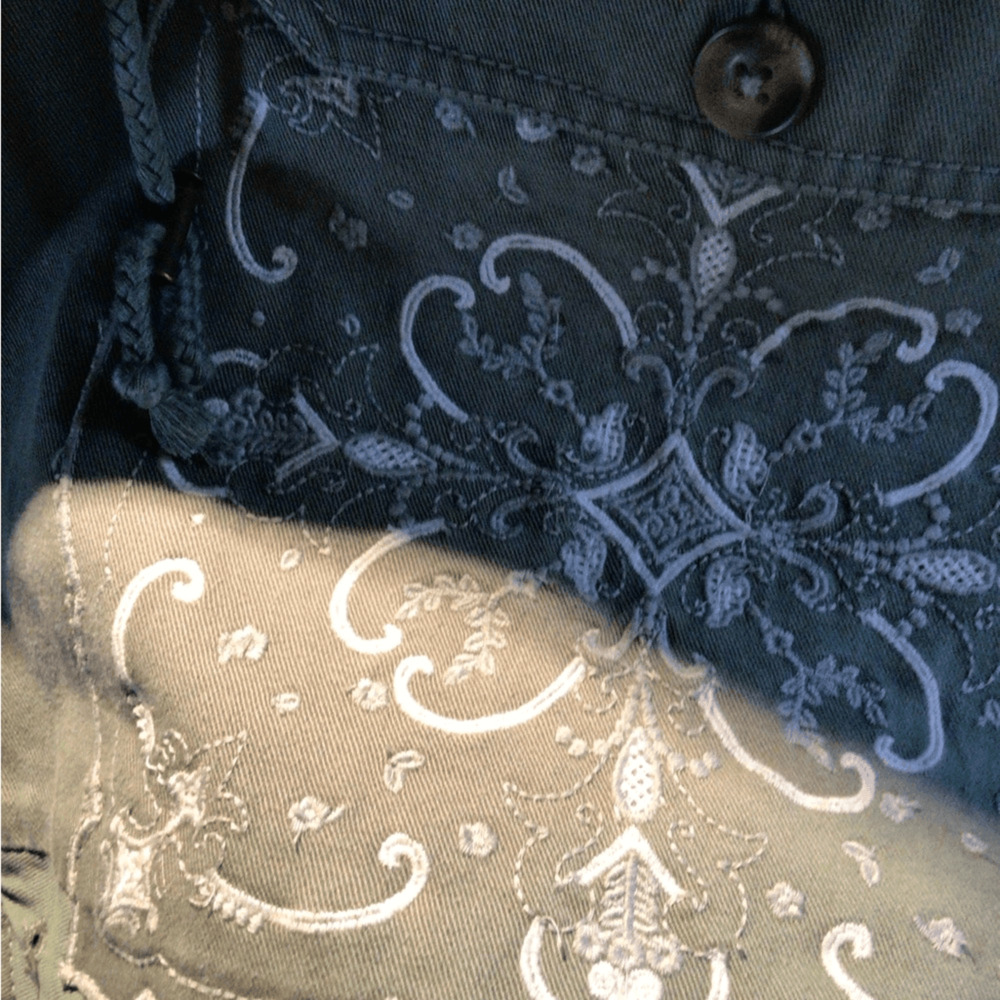 NEW! Super rare Free People Bali jacket Embroidered Green - Picture 6 of 8